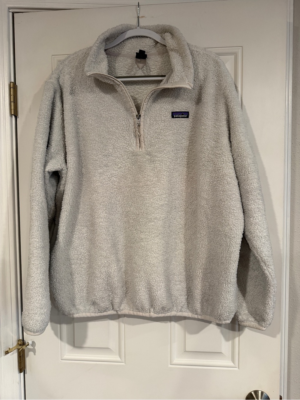 Patagonia Sherpa Quarter-Zip Pullover - Light Gray